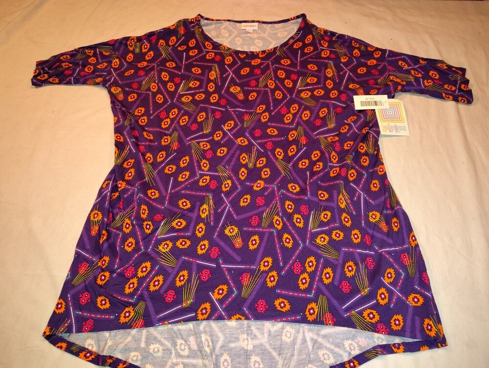 Lularoe Irma Tunic Shirt Women's Size Medium M South Western Purple NWT NEW